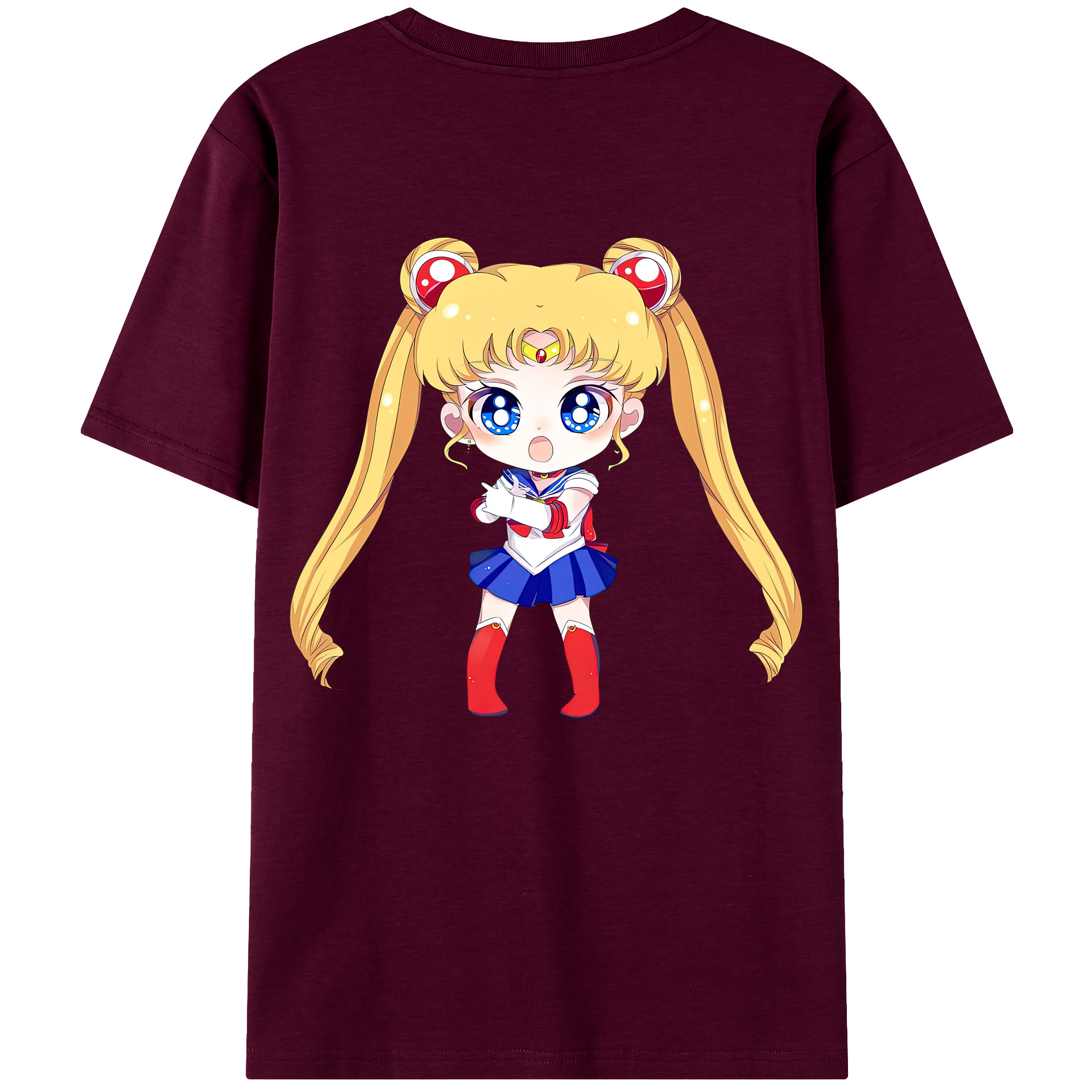 （画像用） 美少女戦士セーラームーン 月野 うさぎ つきの うさぎ Sailor Moon Tsukino Usagi レディース半袖Tシャツ(バックプリント)